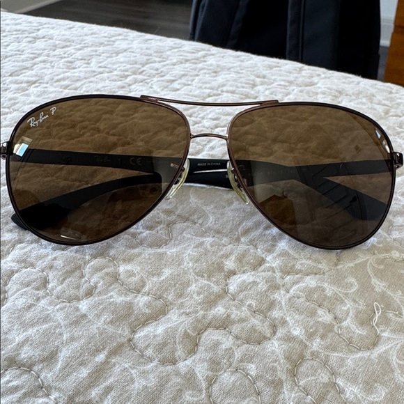 Ray-Ban Brown Aviator Sunglasses with Black Case - Picture 9 of 9